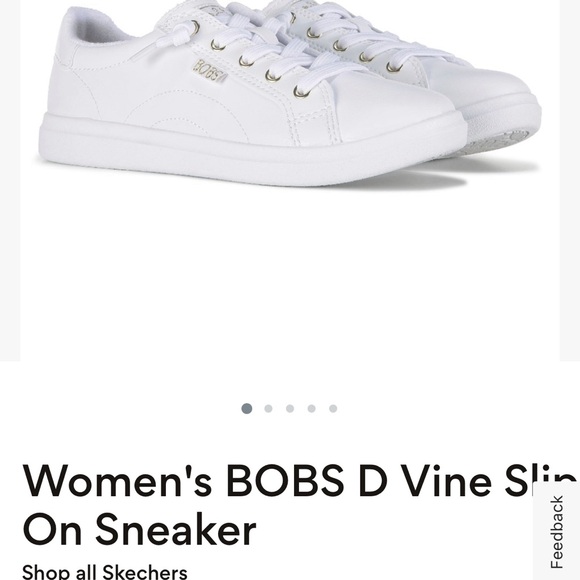 BNIB Bobs Divine White Vegan Sneakers $74.99 in WIDE - Picture 5 of 6